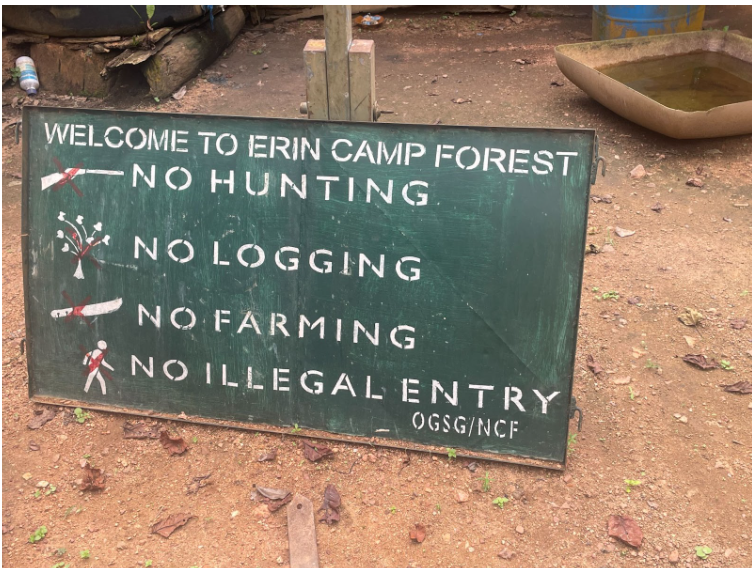 No hunting signboard