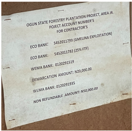 We pay money to different community chiefs to get land. In 1995, we paid N5,000...