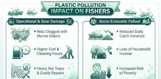 Plastic pollution choking fishing gear in central Vietnam threatens the livelihoods of 1.2 million coastal fishers and damages food security.